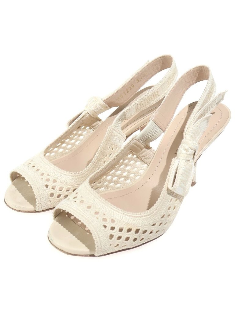 Dior J'adior Sling Back Sandals Shoes Beige